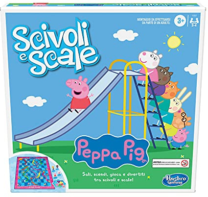 Hasbro Gaming Peppa Pig F2927103 Rutschen und Leitern für Kinder ab 3 Jahren, für 2-4 Spieler
