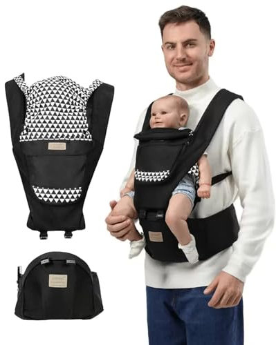 UUE Babytrage, Tragetuch Baby Neugeborene Babytrage Neugeborenes Babytrage 6 in 1 Passend für alle Anforderungen für Babys von 0–36 Monaten, Geeignet für alle Jahreszeiten