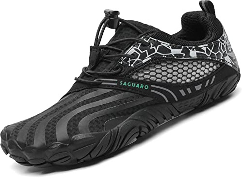 SAGUARO Unisex barn barfota skor spårlöparskor halkfria utomhusskor storlek 24–36, - 026 svart - 35 EU