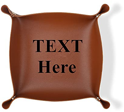 Dinikally Bandeja de piel personalizada para llaves de bolsillo y mando a distancia (sty1)