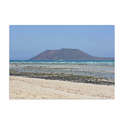 Vero Home 18194 Glas-Schneidebrett | Motiv Natur Fuerteventura | rutschfest, kratzfest und lebensmittelecht | Maße: 39 x 29 cm