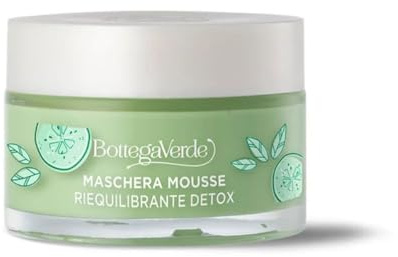 Bottega Verde - Estratti di bellezza - Maschera mousse - con succo di Cetriolo e The Matcha (50 ml) - riequilibrante detox