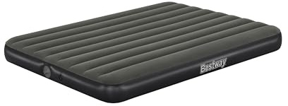 Bestway TriTech Doppelluftbett mit mobiler Elektropumpe, 203 x 152 x 25 cm, 2 Personen, 300 kg Belastbarkeit, 120 Sekunden Aufpumpdauer, Samtoberfläche, für Innen- und Außengebrauch, USB-Ladekabel