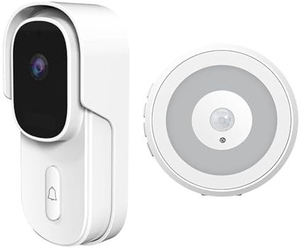 ThikK Tuya Smart Home WIFI Video Doorbell Camera 1080P HD Outdoor Wireless Doorbell with Battery WaterProof IP65 Security Home Cameras(Doorbell xBattery)