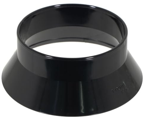 Spares2go 110mm Black uPVC Weathering Collar Roof Vent Sleeve Pipe Fitting