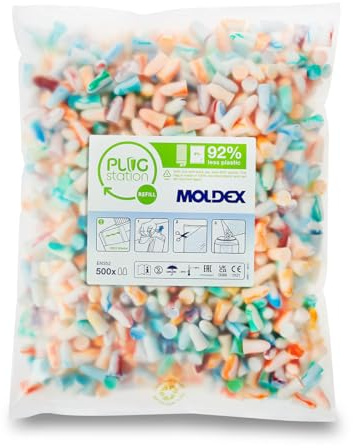 Moldex 786001 Lot de 500 paires de bouchons d'oreille jetables en mousse PU SNR 35 dB