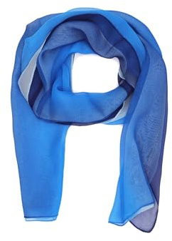 QUEEN HELENA Foulard Fantasia Sciarpa Velata Leggera Sottile Casual Morbida Donna (Blu)