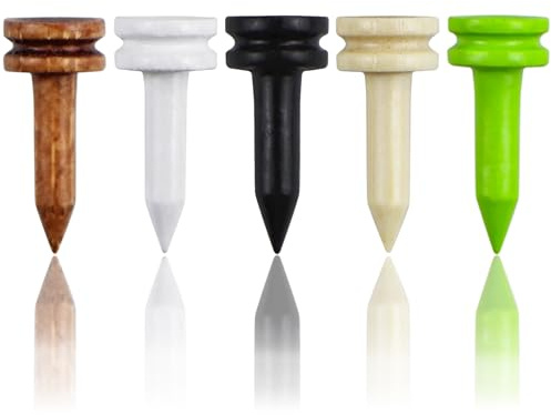 LIKOSO Bambus-Golf-Tees, 25 mm, 100 Stück, ohne Kunststoff, biologisch abbaubar, nachhaltig