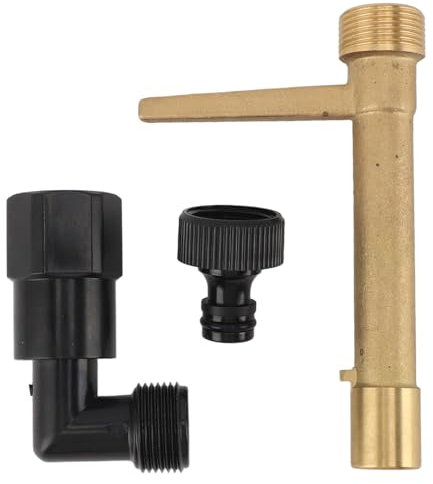 Luocute Llave de Válvula de Acoplamiento Rápido de Latón, Herramienta de Riego de Manguera de Jardín Calibre G3/4 a Prueba de Herrumbre con Diseño de Enchufe Rápido, para Riego por