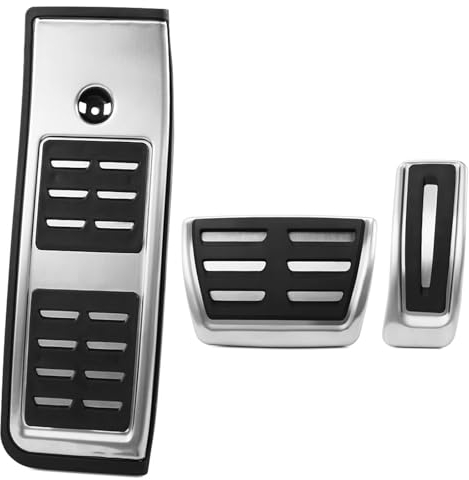 Edelstahl Pedale Kappen Für A4 B9 A5 F5 2016-2019 Limousine Sport Automatische Kraftstoffbremse Fußstütze Pedalabdeckung Edelstahl Bremse Fußstütze Pedale(AT 3pcs)