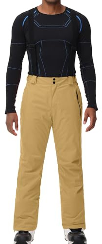 ALSOGO Herren Skihose wasserdichte Winddichte Winter Schneehose Outdoor Snowboardhose mit Abnehmbar Träger