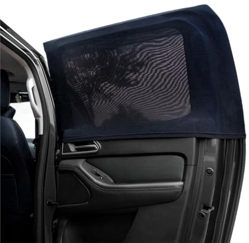 2 Stück Sonnenschutz Auto Baby, mit UV-Schutz und Atmungsaktivität Funktion | Mesh Elastisches Material für die Meisten Auto,Große SUV,Pickup, Privatsphäre Camping Sonnenschutz Auto Seitenscheibe