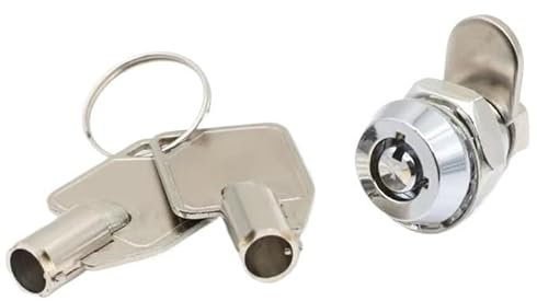 Cylindre de serrure de meuble, serrure à barillet, 2 pièces de serrure à came 12 mm Cylindre de serrure Serrure de tiroir-caisse Serrure de porte d'armoire en alliage de zinc d'usine
