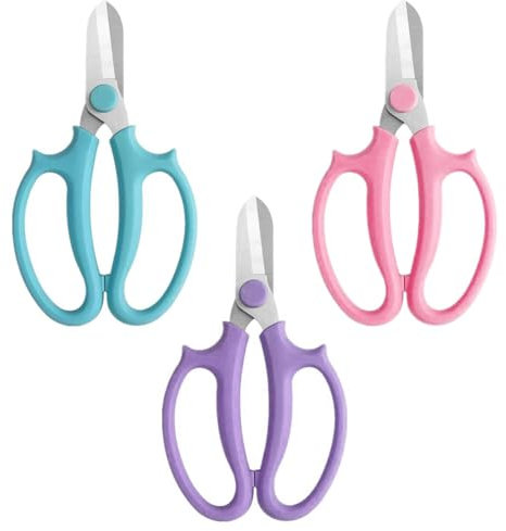 SLEEKEE Forbici per Fiori in Acciaio Inossidabile da 3 Pezzi, Cesoie, Forbici per Fiori, Strumenti per La Potatura delle Piante, Attrezzi da Giardino