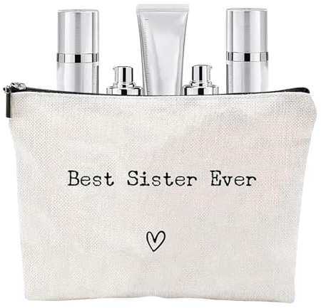 Best Sister Ever Trousse de toilette Sister Ever Large Organisateur Cadeau sœur | Trousse hygiénique pour voyage et articles de toilette pour accessoires Shampooing, Best Sister Ever, se beskrivning