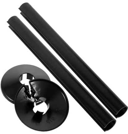 CIYODO 2sets Pipe Sleeve Covers Kit Black Pipe Covers for Water and Radiator Easy Install Decorative Straps for Kitchen Bathroom Home Improvement