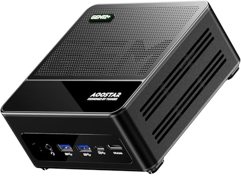 AOOSTAR GEM12+ Mini PC, Ryzen 7 PRO 8845HS Mini Desktop Computer W11 Pro 32GB DDR5 RAM 1TB M.2 2280 PCIE4.0 SSD, Mini Gaming PC OCULINK/2*USB4(PD|8K@60Hz)/HD2.1/DP1.4/2 * 2,5G RJ45/WiFi6/BT5.2