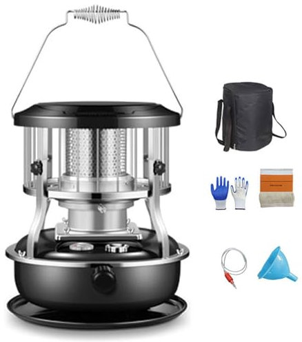 Kerosene Heater 4.5L Adjustable Paraffin Heater for Home and Camping Indoor Use, Lasts 16-20 Hours, 8900 BTU/H, Ideal for Boiling Water and Cooking