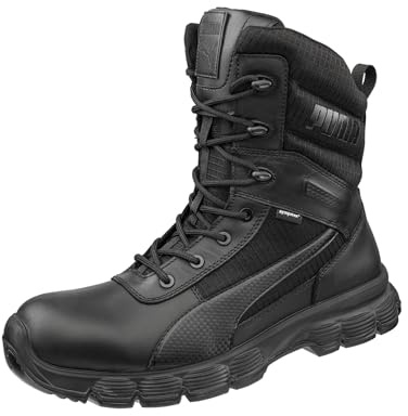 PUMA Safety Kommando RB LR8 Zip - Herren Einsatzstiefel – knöchelhohe Stiefel mit Laufsohle – Bequeme Tactical Boots für Indoor & Outdoor Schwarz Größe 43