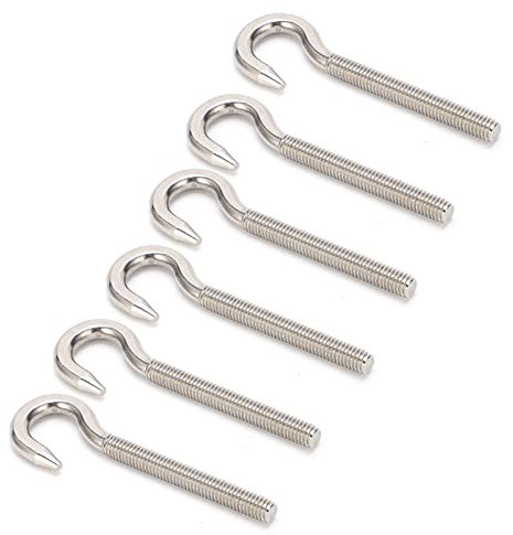 Brrnoo Viti Ad Anello, Bullone del Gancio 304 in Acciaio Inossidabile Gancio a Bullone Aperto 10pcs a Vite Occhiello a Filo con Filo con Hardware
