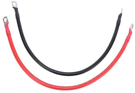 Hamwesh Cavo Inverter Batteria 6 AWG, Cavo di Alimentazione in Rame Stagnato Rosso 12 Pollici con Capicorda 0,31 Pollici per Solare, Auto, Barca, Moto, Marina