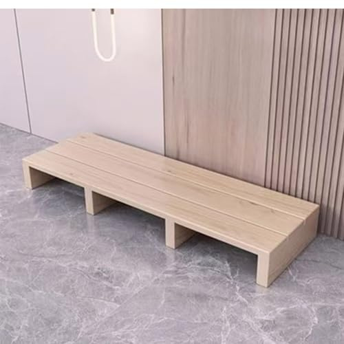 Witriolik Tritthocker aus massivem Holz,Trittstufe Podest,Tritt Pads,für Hochbetten,Betttritthocker,Außentreppe mit rutschfesten Pads,Mobilitätshelfer,Massivholz-Fußhocker für Erwachsene【100*30*15cm】