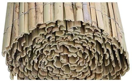 Mugar - Cañizo Nacional Caña Partida para exteriores en Rollo, Cerramientos naturales media caña 95% ocultación. Disponibles 1x5m, 1.5x5m, 2x5m (Rollo 1,5x5m)
