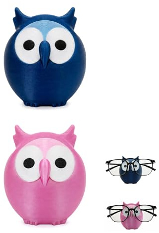 Cheewing 2 Pcs Glasses Holder Stand, 3D Printed Animal Sunglasses Stand | Cute Glasses Stand for Women Desk Office Home