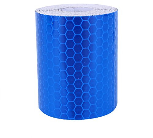 Akozon Alta Intensidad Pegatina Cinta Reflectante Cinta Adhesiva Reflectante Seguridad Atención Banda Reflectante 5cm * Azul
