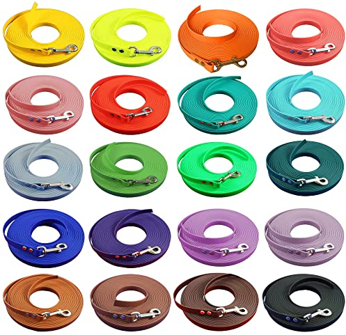 bio-leine Leichte Biothane Schleppleine 16mm 1-30m - mit/ohne Handschlaufe für Hunde bis 35kg | 30 Farben, schmutz- und Wasserabweisende Hundeleine I individuell anpassbar