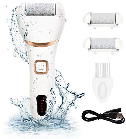 Râpe à Pieds Electrique, DIOZO Râpe électrique Pieds Imperméable Rechargeable avec 3 Rouleaux et 2 vitesses, élimine Les Peaux Mortes et Craq en Quelques Minutes…