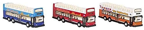 Goki - Sightseeing Bus, Fahrzeug, L= 18,3 cm Spielzeugzug & Zubehör, Farbe (Mehrfarbig) (12266)