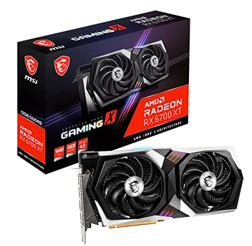 MSI Gaming Radeon RX 6700 XT 192 bits 12 GB GDDR6 DP/HDMI Dual Torx 4.0 Ventiladores FreeSync DirectX 12 VR Ready RGB Tarjeta gráfica (RX 6700 XT Gaming X 12G)