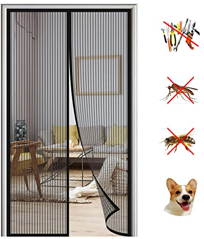 Magnet Fliegengitter Tür,Fliegengitte Balkontur ,fliegengitt magnet,Fliegenvorhang Moskitonetz ohne Bohren, für Balkontür Terrassentür