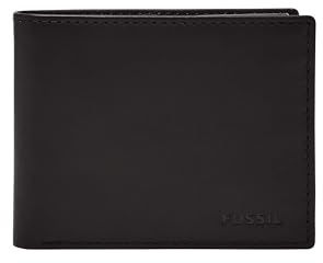 Fossil Herren Derrick Leder RFID-blockierende Bifold Passcase mit abnehmbarem Kartenetui