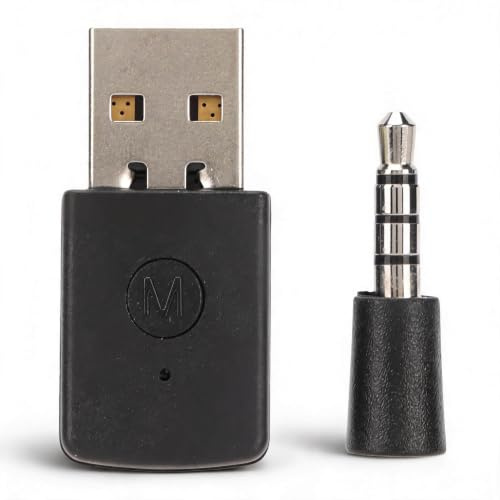 Bluetooth Adapter für, Bluetooth 5.4 USB Dongle & 3.5mm Sender/Empfänger, 10m Reichweite, für Kopfhörer & Mikrofon, Plug & Play