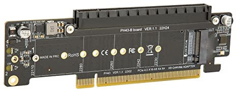 Bewinner PCIe X16-Erweiterungskarte, M.2 NVMe-Controller-Erweiterungskarte, PCIe X16 auf X8 X4 X4 Split-Erweiterungskarte, Unterstützt PCIE4.0 Abwärtskompatibel mit 3.0