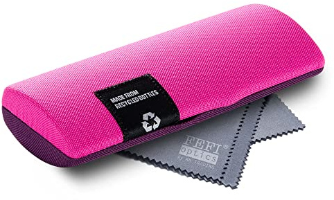 FEFI - Hardcase Brillenetui mit Stoffbezug aus recycelten PET-Flaschen