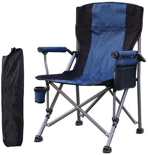Tragbarer Campingstuhl aus Metall, zusammenklappbar, für den Außenbereich, große Strandstühle mit Getränkehalter, Tragetasche für draußen (Farbe: D, Größe: wie abgebildet) (Farbe: C, Größe: wie abge