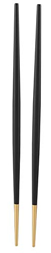 Palillos Cutipol Negros, Palillos Chinos, Palillos del Mismo Mango de Portugal Palillos Chinos de Acero Inoxidable 304 Sushi Vajilla de Cocina Coreana Palillos Pequeños Frescos (Oro negro)
