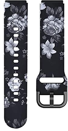 EKSIL Für Garmin Vivoactive 4S 3S Silikon Uhrenarmband Strap Ersatz Drucken Armband Für Garmin Venu 2S Armband 18mm Armband, For Venu 2S, Achat