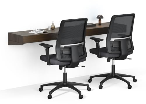 MOBILI FIVER, Escritorio de Pared Evolution 180x40, Nogal Americano, Made In Italy