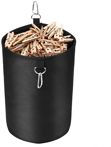 AiQInu porta mollette bucato da esterno, per riporre fino a 200 mollette, borsa per mollette da bucato per interni ed esterni