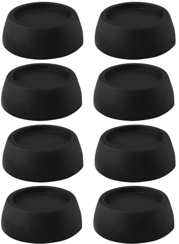 Piedini Antivibrazione, accessorio per ammortizzatori, in gomma, Rallentare efficacemente la trasmissione delle vibrazioni, proteggere le apparecchiature e ridurre il rumore(8 pezzi) (Nero)
