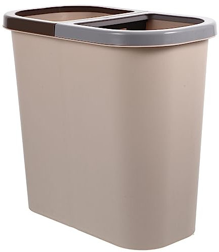 MAGICLULU Poubelle de Cuisine Double Poubelle à 2 Compartiments Poubelle de Recyclage en Plastique Corbeille de Tri pour Bureau Salle de Bain à Coucher Conteneur de Déchets