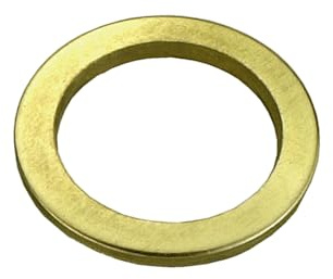 Rondelle Alza Porta in Ottone, Distanziali Livellanti su Rondella in Montaggio Porte, Ottone, Accessorio Serramenti Professionale, 10 Pz. (16x11x2 mm.)