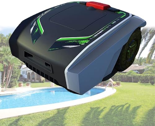 Kindevieft Robot Tagliaerba, Rilevamento Preciso della Rottura del Filo Perimetrale, Robot Tagliaerba Automatico con Navigazione, Robot da Taglio, Controllato da App, Prati Fino A 1500㎡,Black