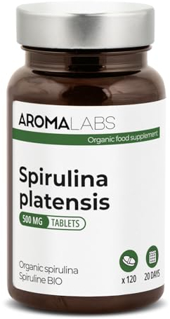 Aroma Labs - Spiruline BIO - Énergie & Immunité - 500 mg - 120 comprimés