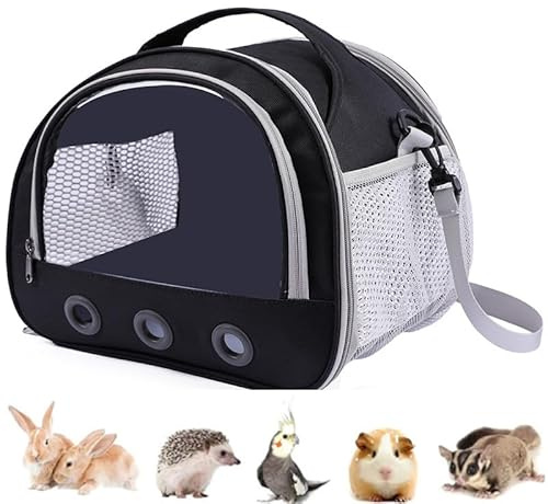 CiCixixi Borsa per animali con manico stabile e cuscinetto impermeabile, Piccolo trasportino per porcellini d'India Trasportino per porcellini d'India, per conigli, criceti, uccelli, conigli, ecc.
