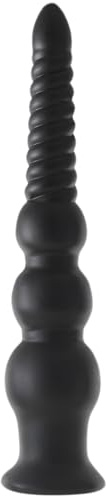 13.19'' Perles anales ouverture entraîneur avec une coupe d'aspiration forte 3 nœuds boules noir long bout plug trame prostate masseur Dilateur anus G-spot dildo jouet sexuel pour femmes hommes
